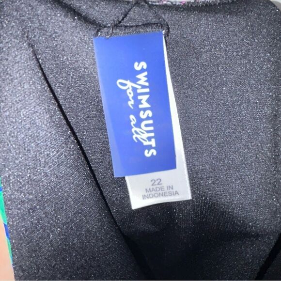 Swimsuits For All Tropical Floral Print High Waist Swimsuit Bottoms - Picture 3 of 4